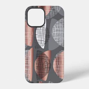 Mid century vibes modern style seamless pattern. L iPhone 12 Case