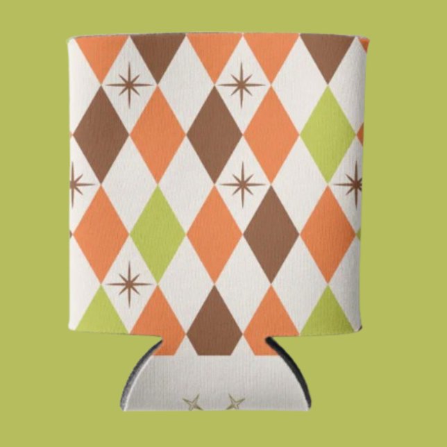 Mid-Century Vibes – Retro Geometric Can Cooler (Creator Uploaded)