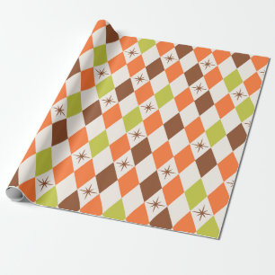 Mid-Century Vibes – Retro Geometric Wrapping Paper