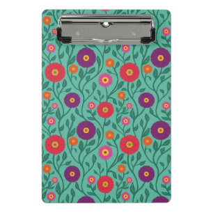 Mid-Century Vine Flower   Garden Garland Green Mini Clipboard