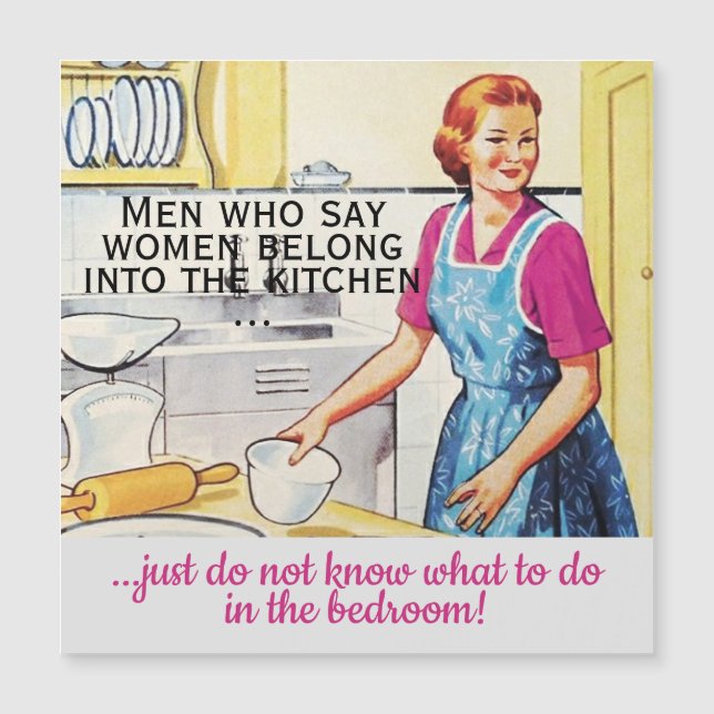 Mid Century Vintage Fun Women belong into Kitchen (Front)