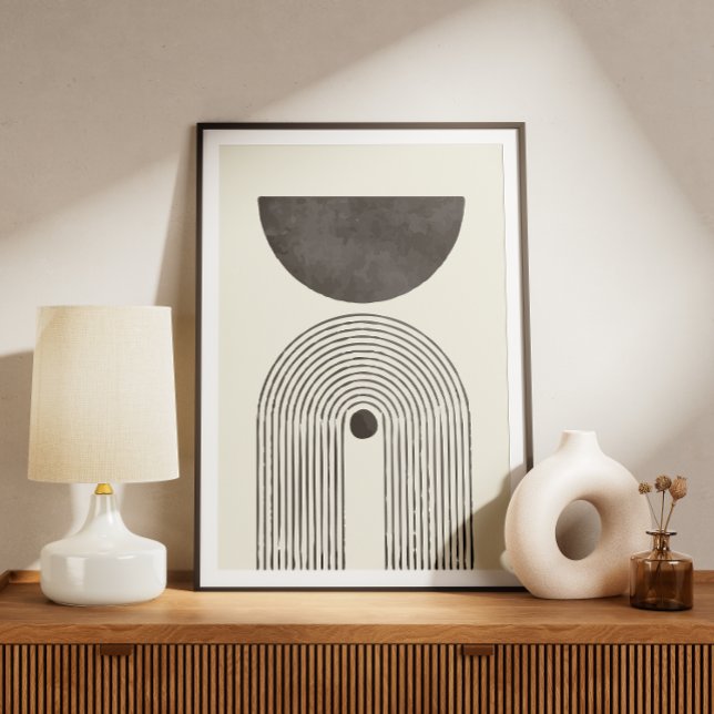 Mid century watercolor arch balance II Poster (Creator Uploaded)
