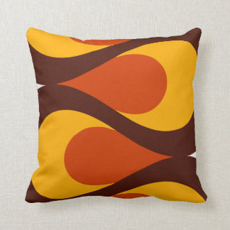 Mid Century Waves Throw Pillow