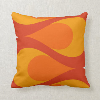 Mid Century Waves Throw Pillow