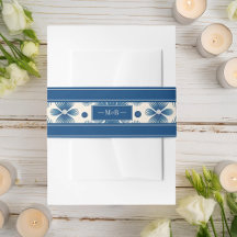 Mid-Century Wedding Flowers | Blue | Monogram 