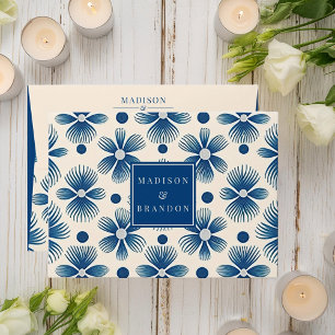 Mid-Century Wedding Flowers Full Print Envelope