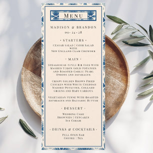 Mid-Century Wedding Flowers Full Print Menu