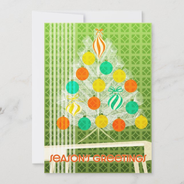 Mid Century Xmas Flat Card (Front)