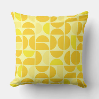 Mid Century Yellow Tiles Cushion