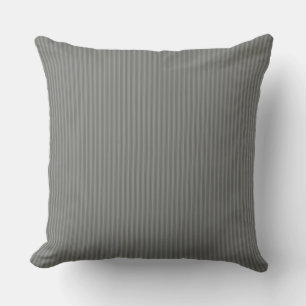 Mid Grey Ticking Stripe Cushion