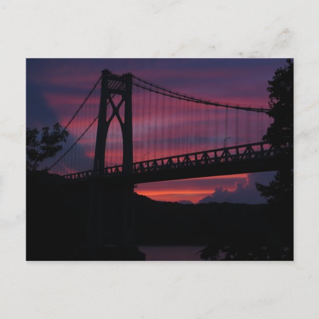Mid-Hudson Bridge Sunset Postcard (Front)
