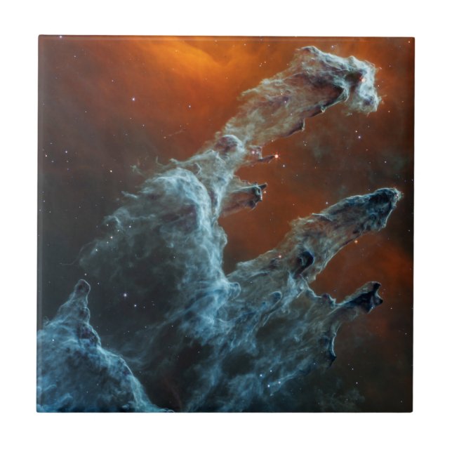 Mid-Infrared The Pillars Of Creation. Ceramic Tile (Front)