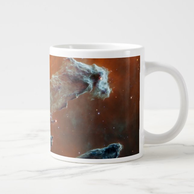 Mid-Infrared The Pillars Of Creation. Large Coffee Mug (Right)