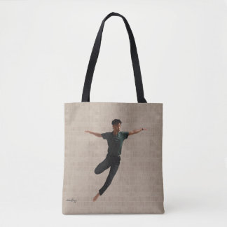 Mid Leap Dancer on Beige background Tote Bag