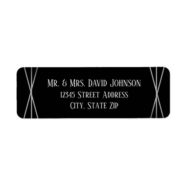 Mid Mod B&G Design - Return Address Label (Front)
