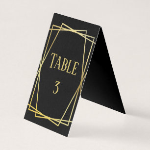 Mid Mod Black Design - Table Number