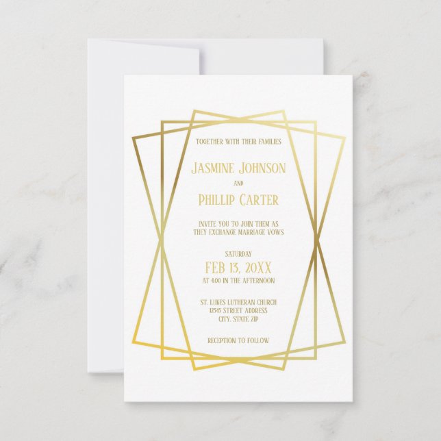 Mid Mod Design - 3x5 Wedding Invitation (Front)