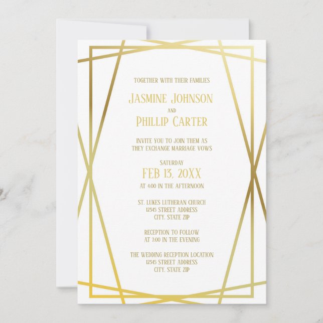Mid Mod Design - Wedding/Reception Invitation (Front)