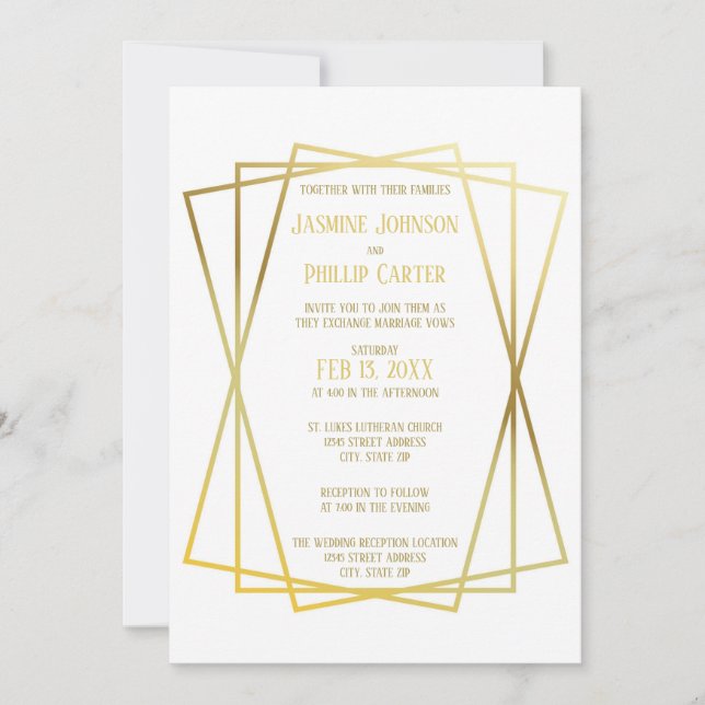 Mid Mod Design - Wedding/Reception Invitation (Front)