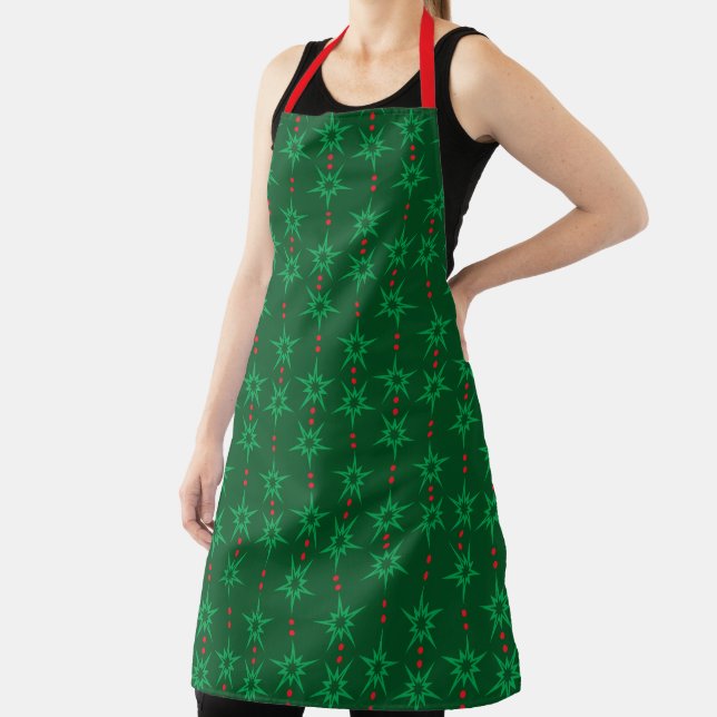 Mid Mod Garland Green Large Apron (Insitu)