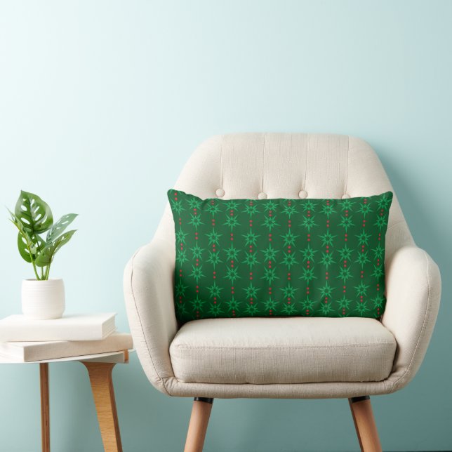 Mid Mod Garland Green Lumbar Pillow (Chair)
