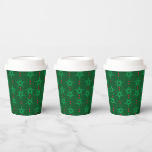 Mid Mod Garland Green Paper Cups