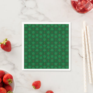 Mid Mod Garland Green Paper Napkins