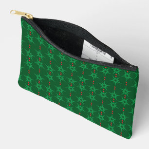 Mid Mod Garland Green Small Pouch