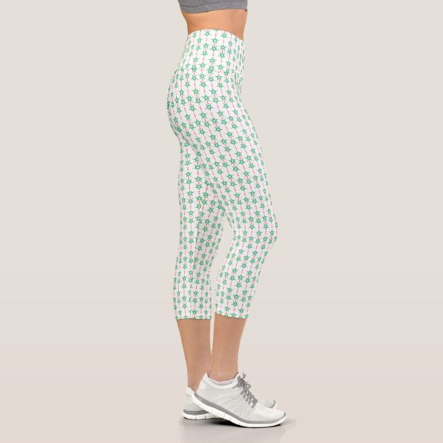 Mid Mod Garland High Waisted Capri Leggings (Right)