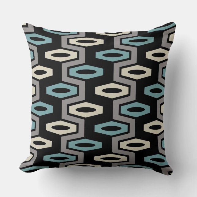 Mid-Mod Geometric Pattern Cushion (Front)