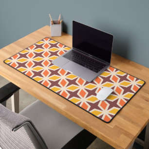 Mid Mod Geometric Star Pattern Desk Mat