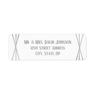 Mid Mod Grey Design - Return Address Label