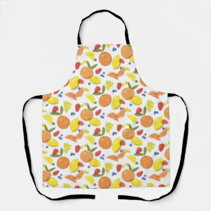 Mid Mod Grungy Risograph Farmers Market Fruit Apron
