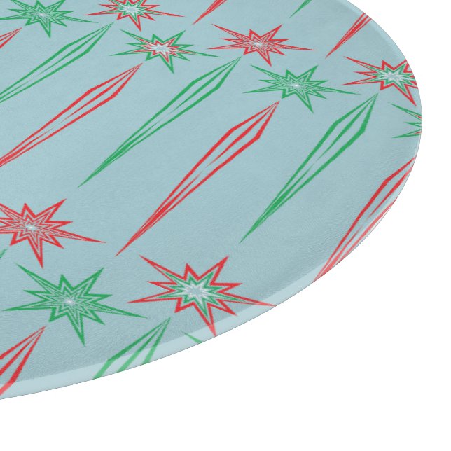 Mid Mod Icicles Glass Cutting Board (Corner)