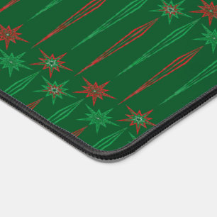 Mid Mod Icicles Green Desk Mat