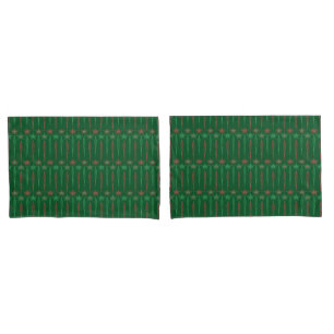 Mid Mod Icicles Green Standard Pillowcases
