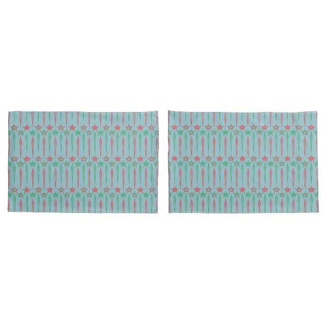 Mid Mod Icicles Standard Pillowcases (Back-Set)
