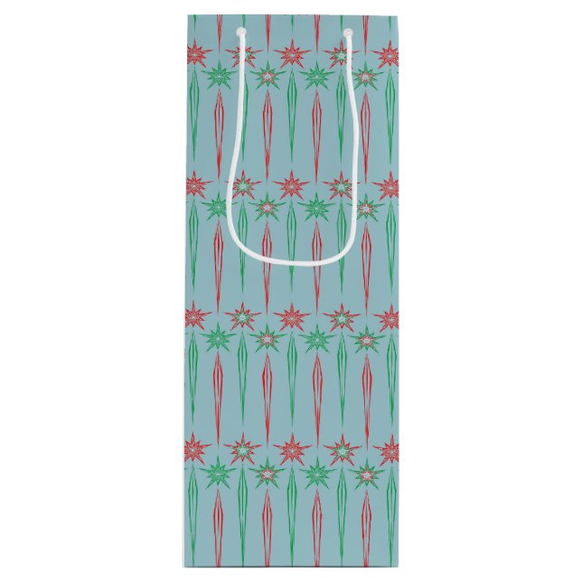 Mid Mod Icicles Wine Gift Bag (Front)