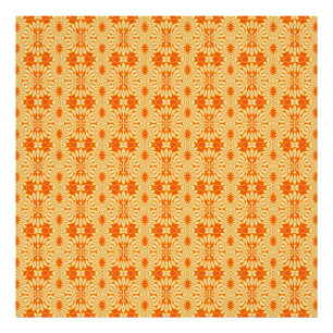 Mid Mod Lemon Slices and Orange Juice Pattern Photo Print