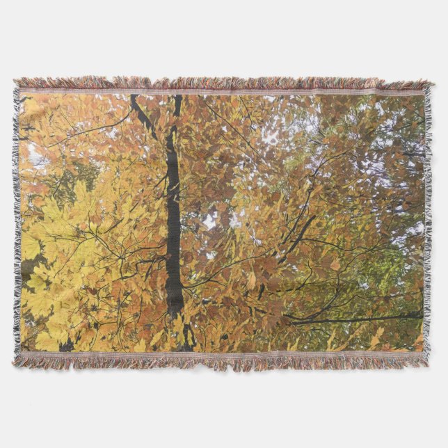 Mid October trees 2 Throw Blanket (Front)