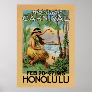 Mid-Pacific Carnival - Honolulu - 1915 Poster
