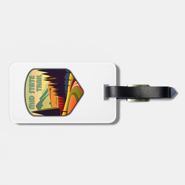 Mid State Trail Pennsylvania Colours Luggage Tag (Back Horizontal)