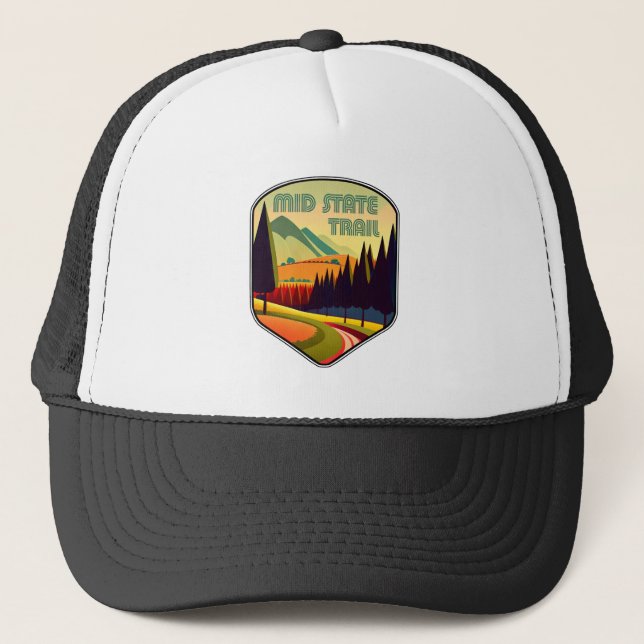 Mid State Trail Pennsylvania Colours Trucker Hat (Front)