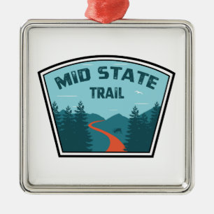 Mid State Trail Pennsylvania Metal Ornament