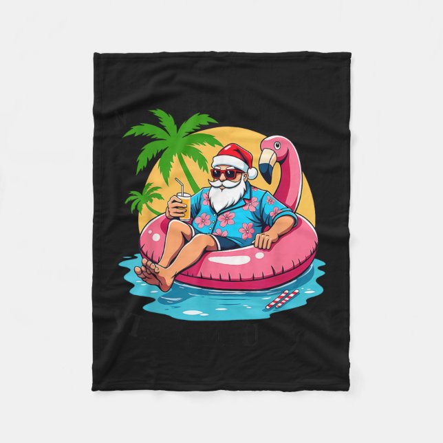 Mid Year Rert Still Naughty Funny Christmas In Jul Fleece Blanket (Front)