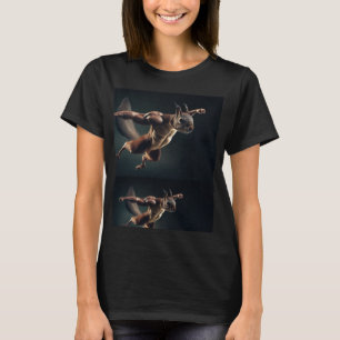 Midair Strength – Minimal Surreal Squirrel Tee