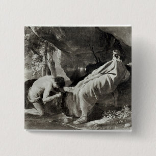 Midas at the source of the River Pactolus 15 Cm Square Badge