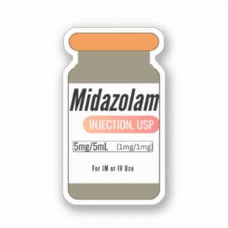 Midazolam Versed Medication Vial Sticker