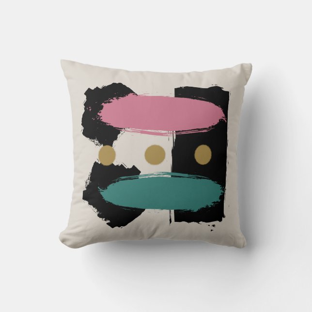 Midcentury Abstract 'Duality' Cushion (Front)
