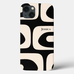 Midcentury Abstract Minimal Personalised Piquet iPhone 13 Case
